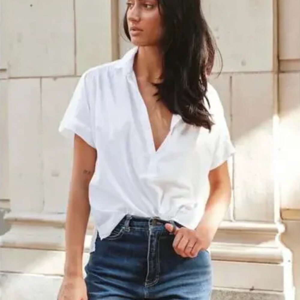 Cali Dreaming Motley Top in white size small - NWOT